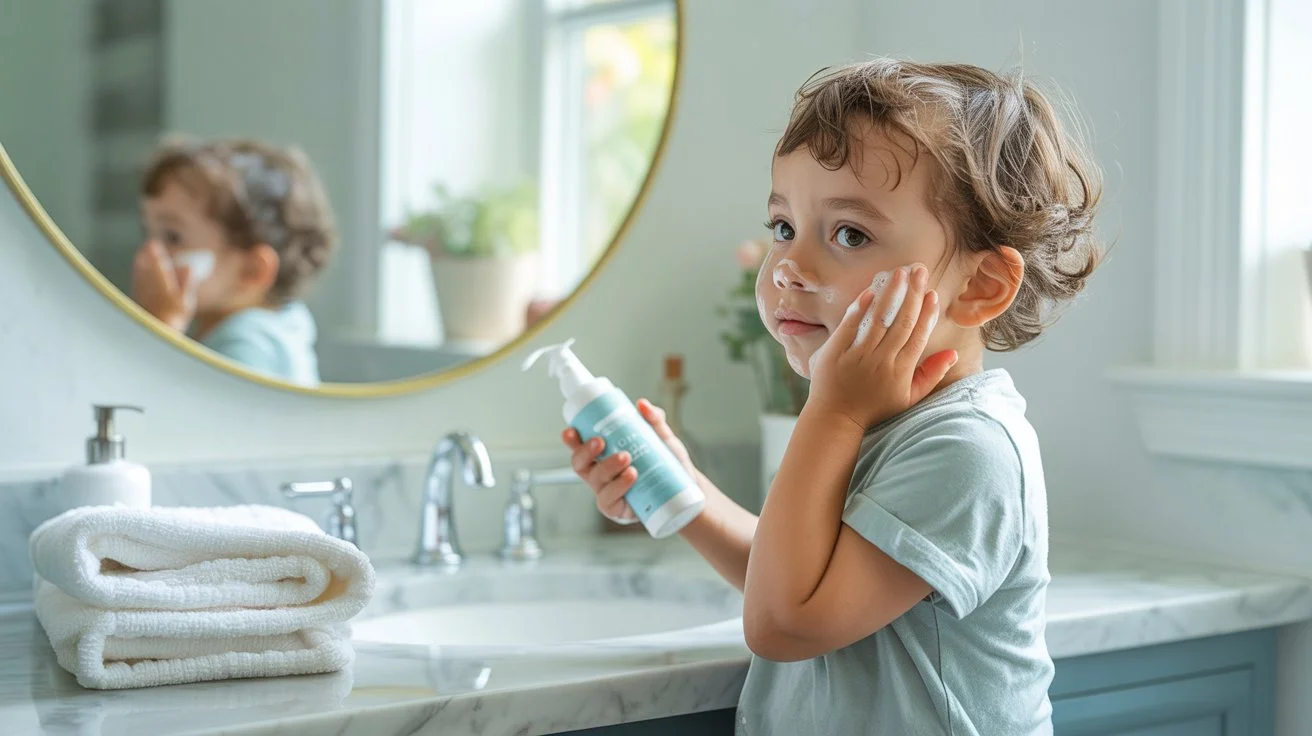 Morning Skincare Routine for Kids with Oily Skin (Natural & Safe)