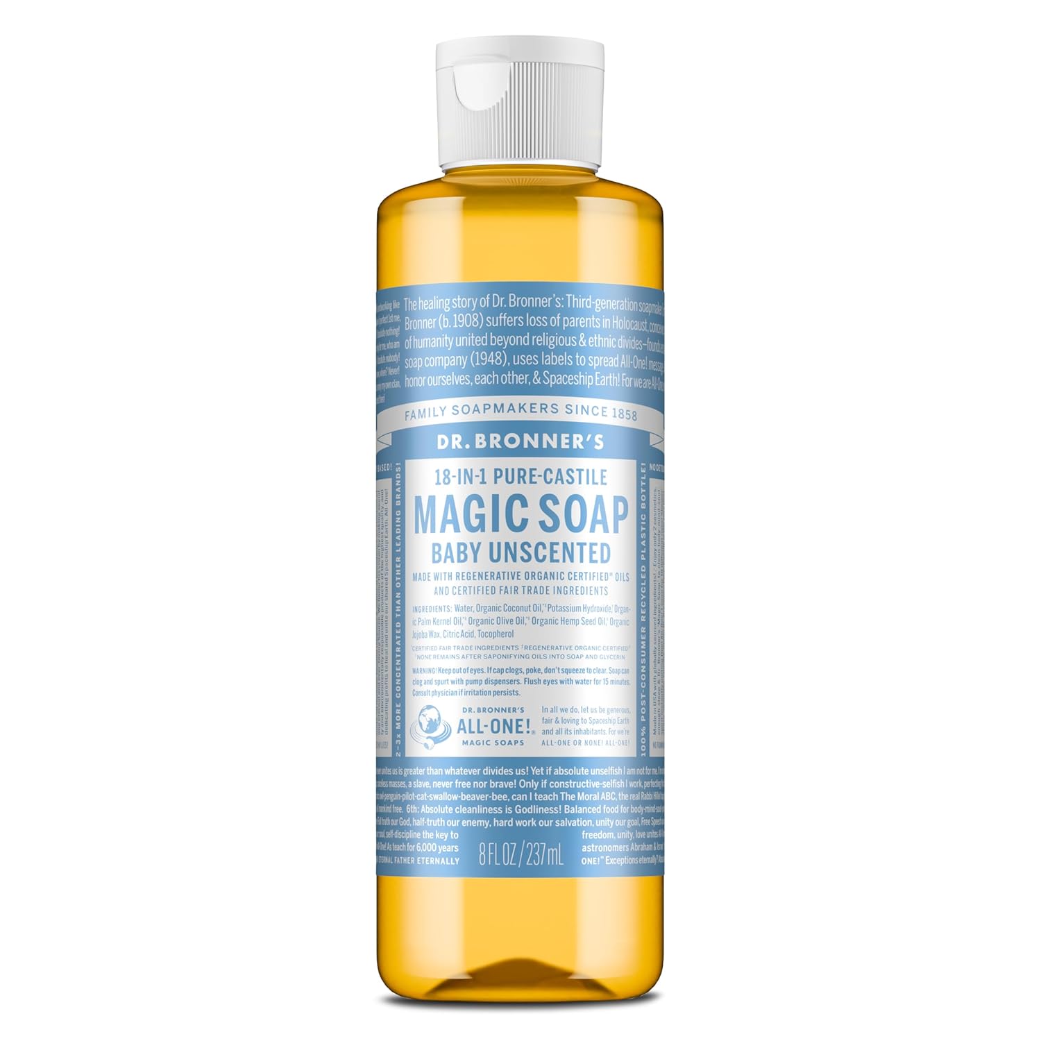 Dr. Bronner’s Baby Unscented Pure Castile Soap