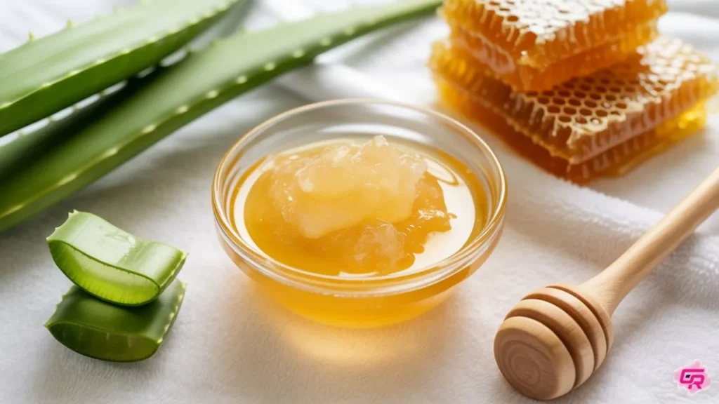 homemade aloe and honey face mask for kids acne care